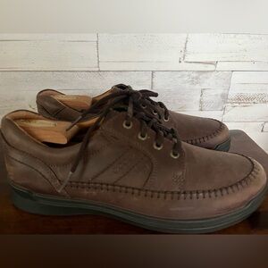 Ecco Seawalker Casual Walking Shoes Brown Leather Mens Size EU‎ 42 US 8-8.5